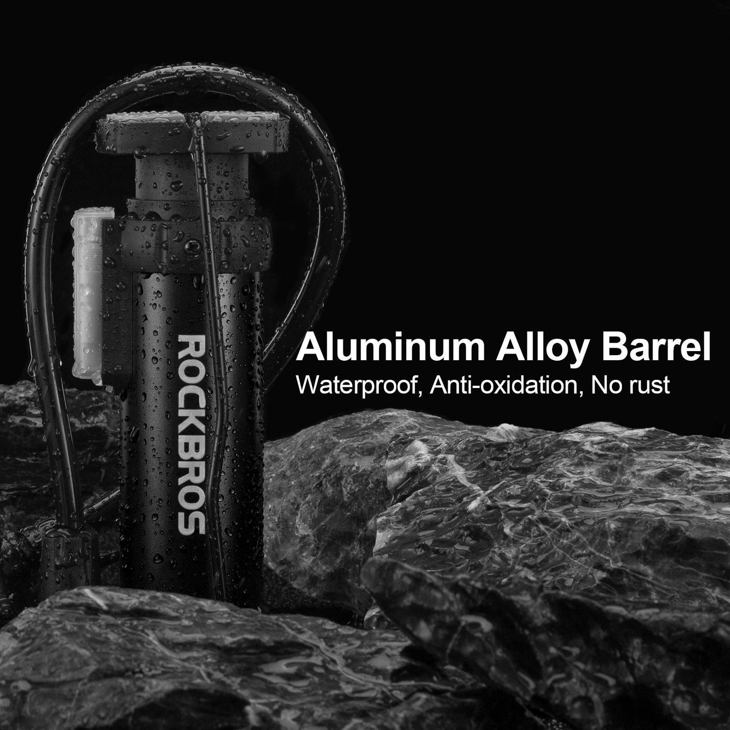 Mini bærbar luftpumpe fodpumpe til alle ventiler SV/AV ROCKBROS