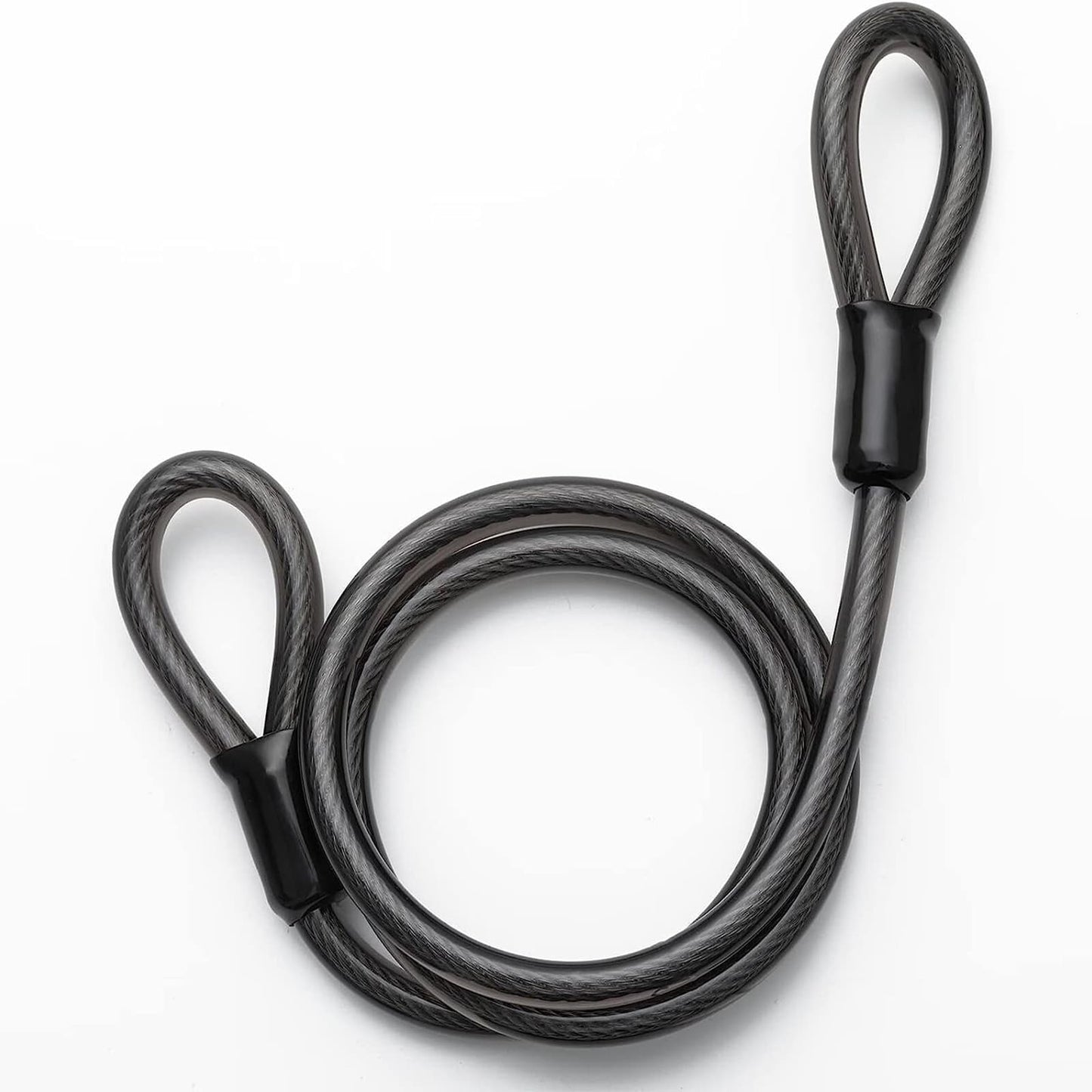Stålkabel til kabellås, 1,2 m, cykellås, sort, ROCKBROS