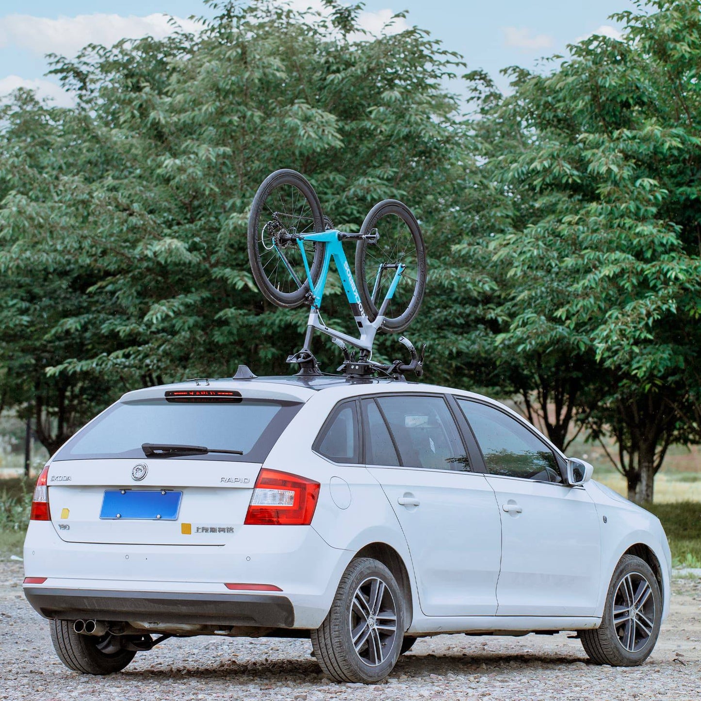 Bærbar elektrisk cykelholder, tagmonteret cykelholder med sugekop, ROCKBROS