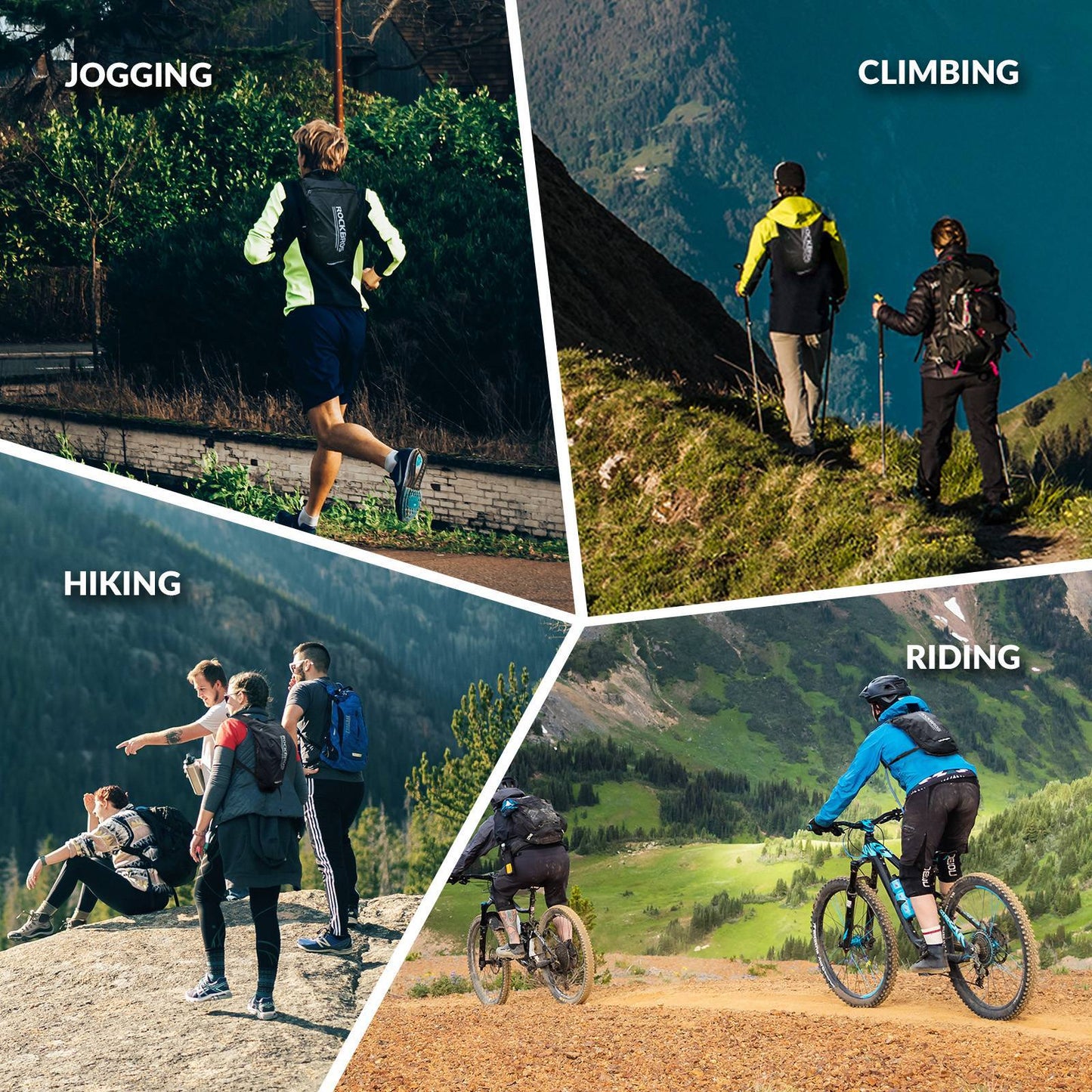 Ultralet rygsæk med hydreringssystem, cykelrygsæk med væskesystem, 2L, ROCKBROS