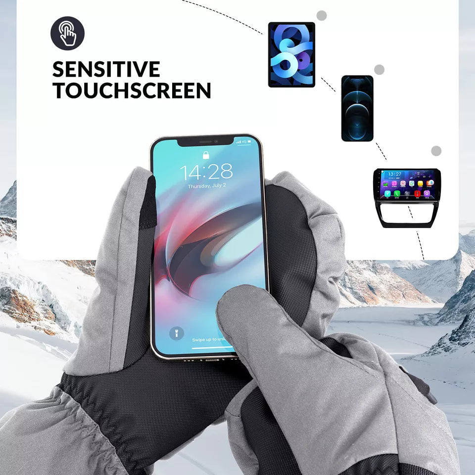 Qunature Warm Ski Handsker Vandtætte Snowboard Handsker XS-XL Dame/Mænd