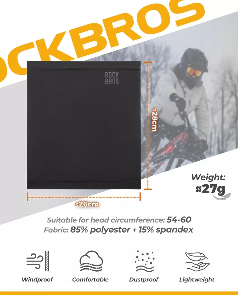 ROCKBROS Halv Balaclava Winter Warm Tube Halstørklæde Halsvarmer udendørs Unisex