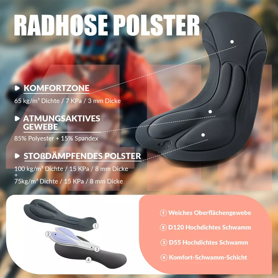 ROCKBROS TVI polstrede landevejsbikeshorts med stropper til kvinder