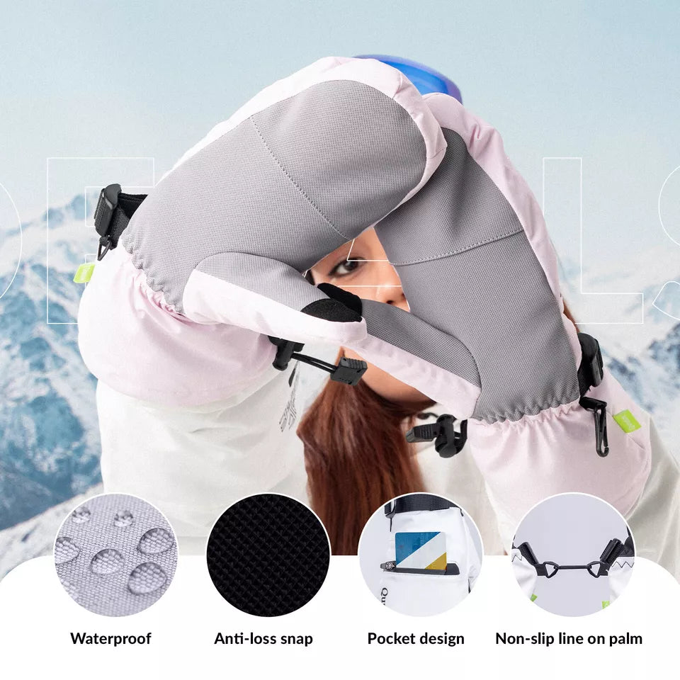 Qunature Warm Ski Handsker Vandtætte Snowboard Handsker XS-XL Dame/Mænd