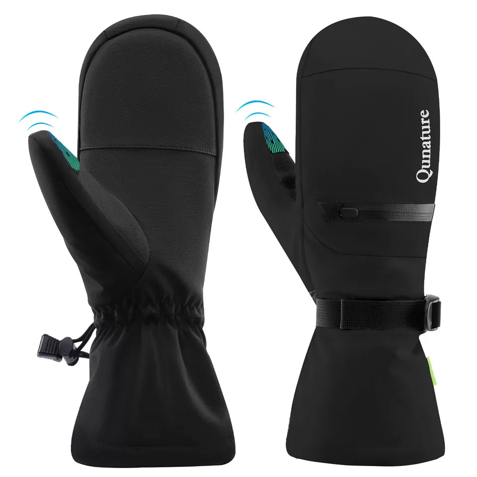Qunature Warm Ski Handsker Vandtætte Snowboard Handsker XS-XL Dame/Mænd