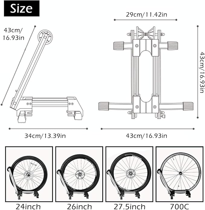 ROCKBROS cykelstativ baghjulstativ udstillingsstativ cykelholder foldbar lavet af aluminium