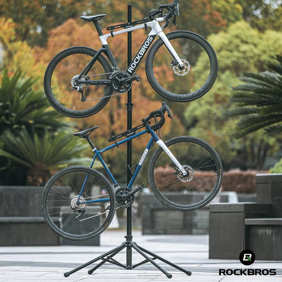 ROCKBROS Cykel Dobbelt monteringsstativ Support Power Repair Stand Justerbar