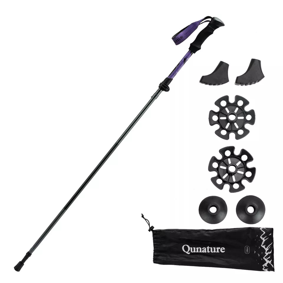 Qunature vandrestave vandrestave 7075 aluminium 130cm