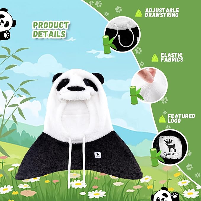 Qunature vinter balaclava skimaske til børn og forældre panda design helmasker balaclava til efterår og vinter udendørs aktiviteter såsom skiløb motorcykel cykling