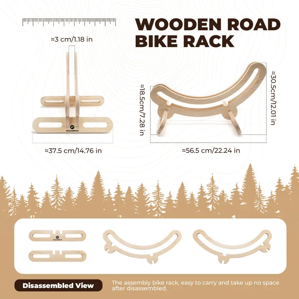 ROCKBROS cykelstativ træ centerstativ 30mm til 23C-30C cykler 700C