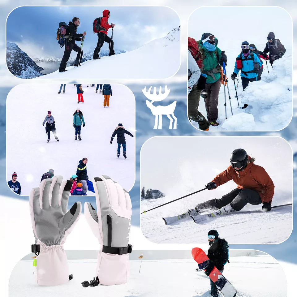 Qunature Handsker Vinter Ski/Sne Handsker Vindtætte til Cykel/Motorcykel XS-XL