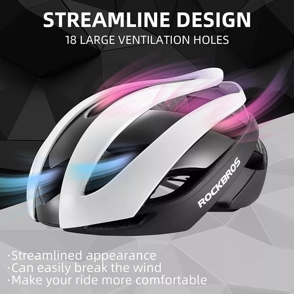 ROCKBROS cykelhjelm til dame og herre cykelhjelm 4 farver beskyttelseshjelm M/L 55-61 cm