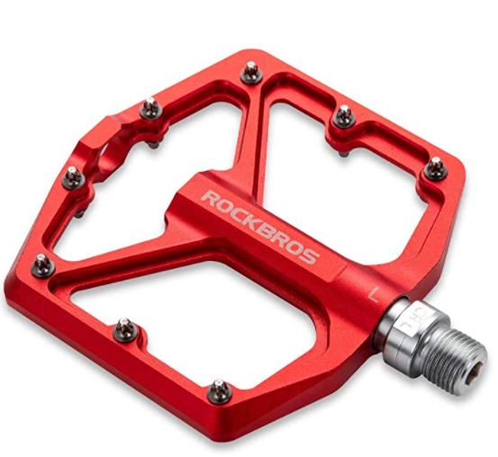 ROCKBROS Cykelpedaler Vejcykelpedaler Aluminium Platform Pedaler Ultralette Anti-Slip 9/16 tommer