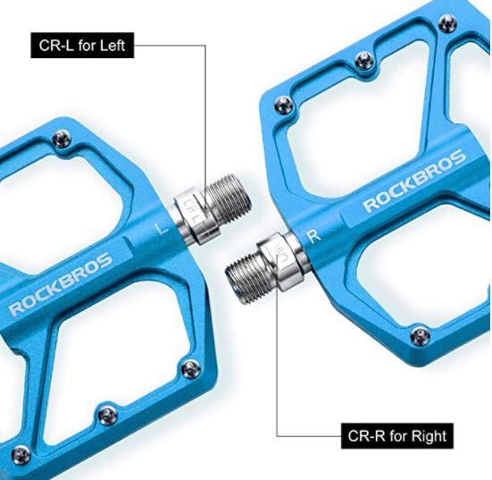 ROCKBROS Cykelpedaler Vejcykelpedaler Aluminium Platform Pedaler Ultralette Anti-Slip 9/16 tommer