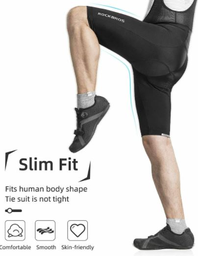 ROCKBROS cykelshorts med stropper Korte polstrede M-4XL