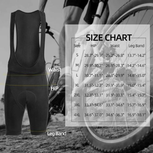 ROCKBROS cykelshorts med stropper Korte polstrede M-4XL