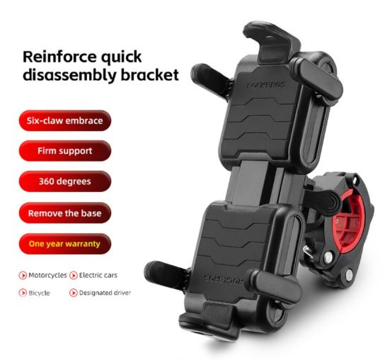 ROCKBROS cykel mobiltelefon holder motorcykel holder styr 360° universal smartphone