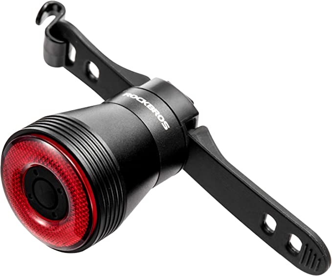 ROCKBROS Smart genopladelig cykelbaglygte 60 lumen 4 tilstande IP65 vandtæt med automatisk tænding
