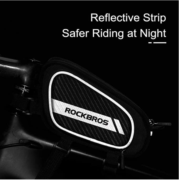 ROCKBROS 006-1BK Cykelsteltaske med 2 sidelommer Reflekterende 1.8L Sort