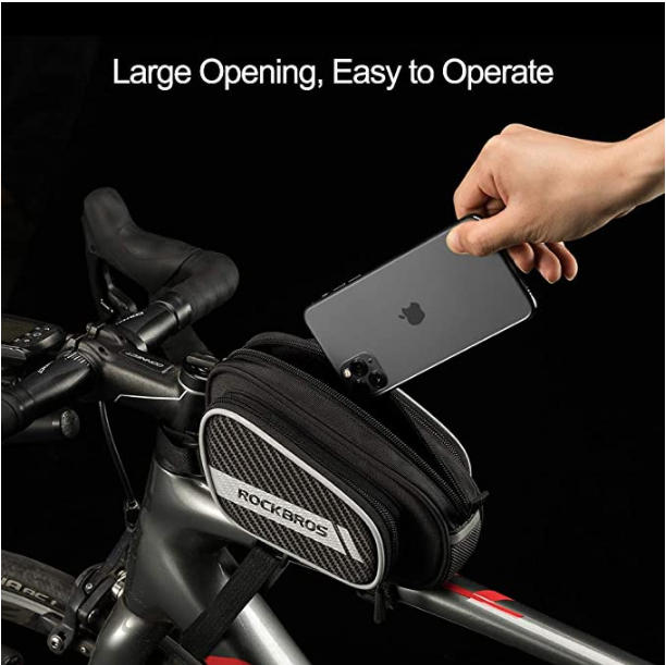 ROCKBROS 006-1BK Cykelsteltaske med 2 sidelommer Reflekterende 1.8L Sort
