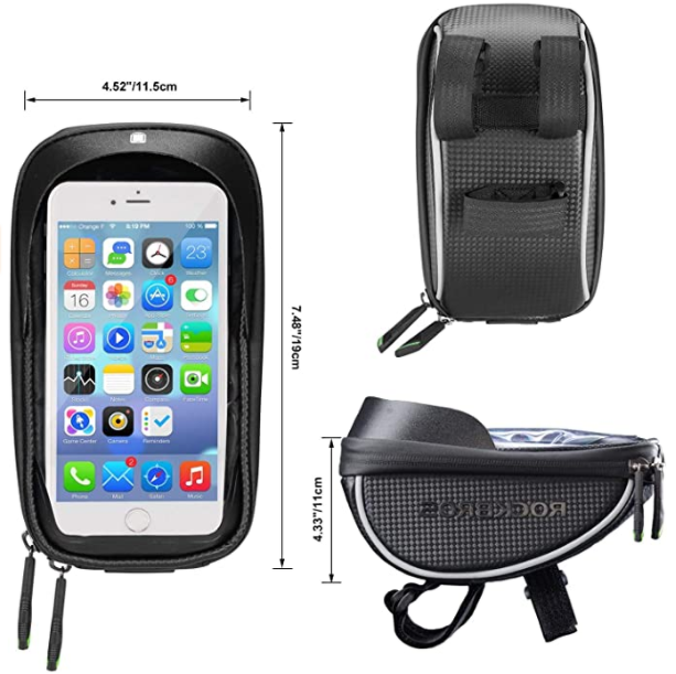 ROCKBROS 010-4BK cykelstyretaske til mobiltelefon op til 6.0 tommer