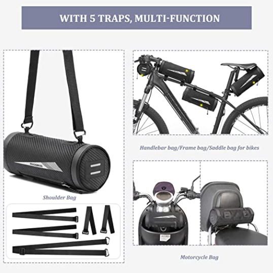 ROCKBROS 041B Styretaske Cykel Mobiltelefonholder ca. 2L sort