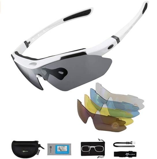 ROCKBROS 10001 Sportsbriller polariserede med 5 udskiftelige linser Cykelbriller