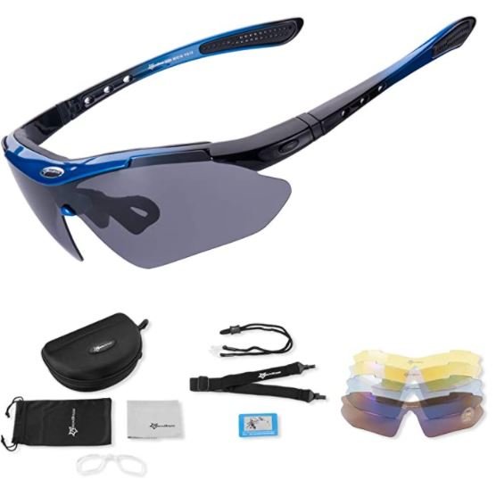 ROCKBROS 10001 Sportsbriller polariserede med 5 udskiftelige linser Cykelbriller