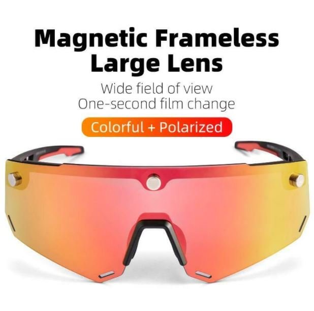 ROCKBROS 2 i 1 polariserede solbriller Magnetiske sportsbriller udskifteligt glas