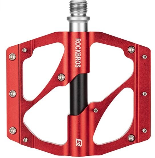 ROCKBROS 2020-12B Aluminium Cykelpedaler MTB 9/16 tommer Sort/Rød