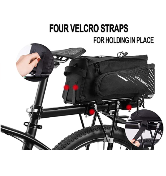 ROCKBROS A9-BK Cykel Taske Sort Sammenfoldelige Sidetasker 9-12L