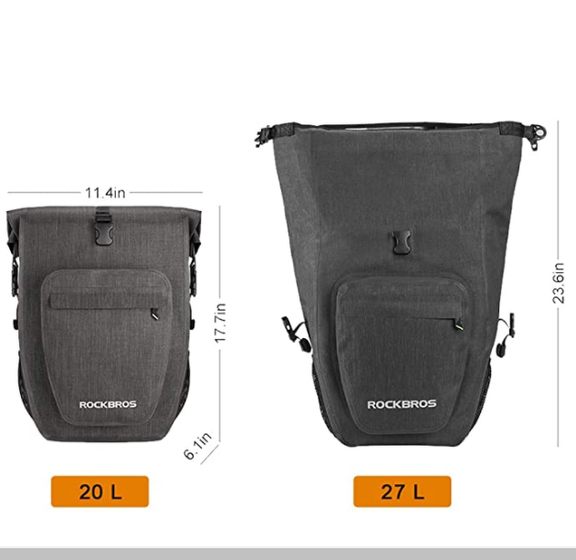 ROCKBROS AS-001-2 Cykelbagreol bag bag 100% vandtæt 20-27L