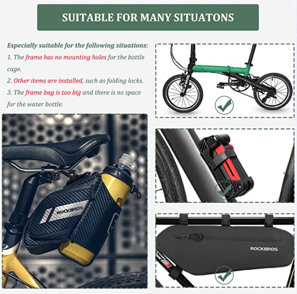 ROCKBROS C32 Cykelsadeltaske med flaskeholder Reflekterende ca. 1L
