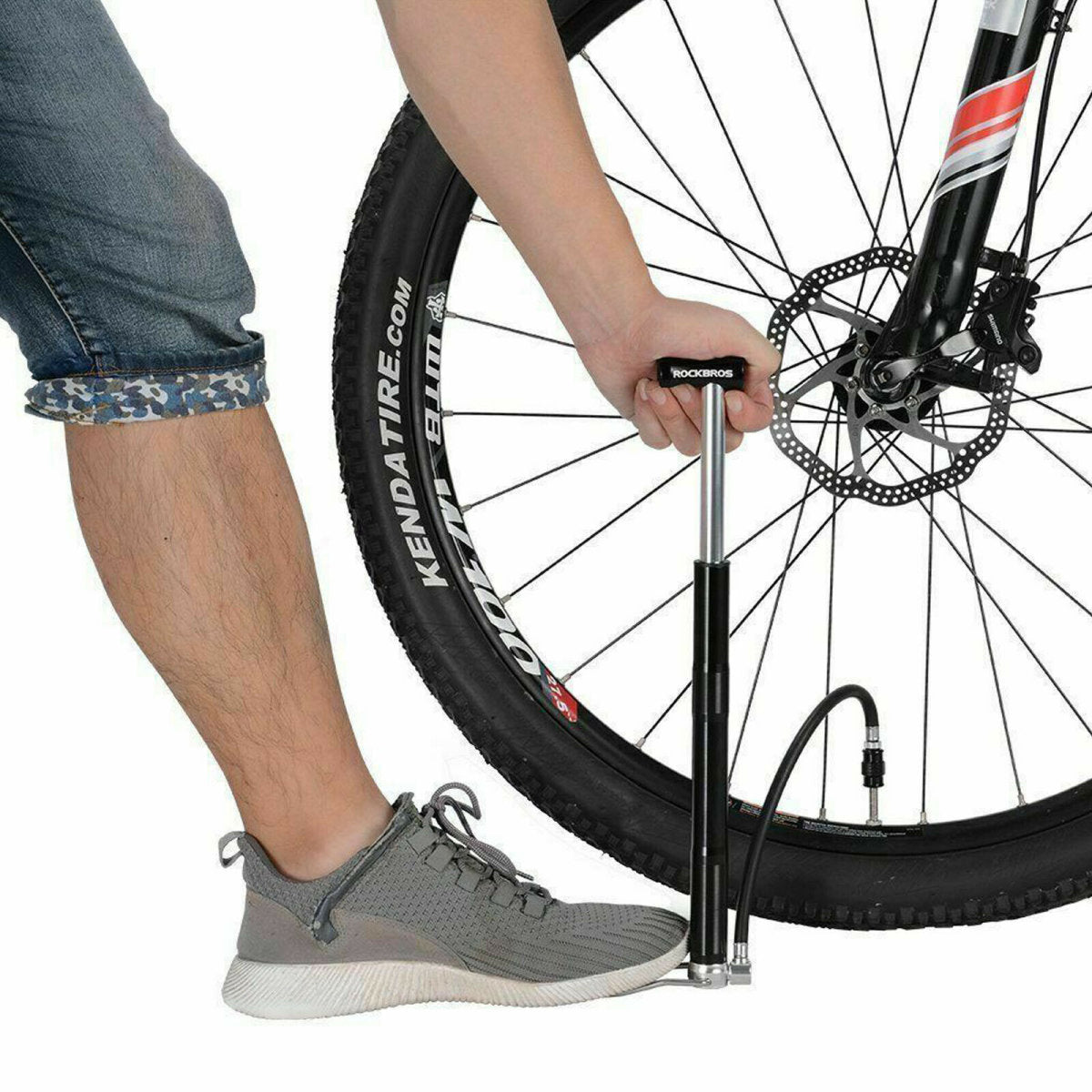 ROCKBROS Cykelluftpumpe 120 PSI Presta & Schrader