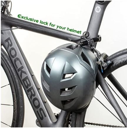ROCKBROS Hjelm stålkabellås 150cm/4.6mm zink og PVC