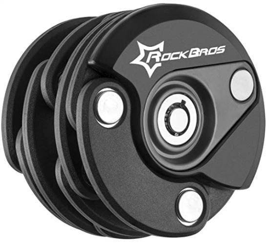ROCKBROS WL798BK Tyverisikring Mini Foldbar cykelås Sort