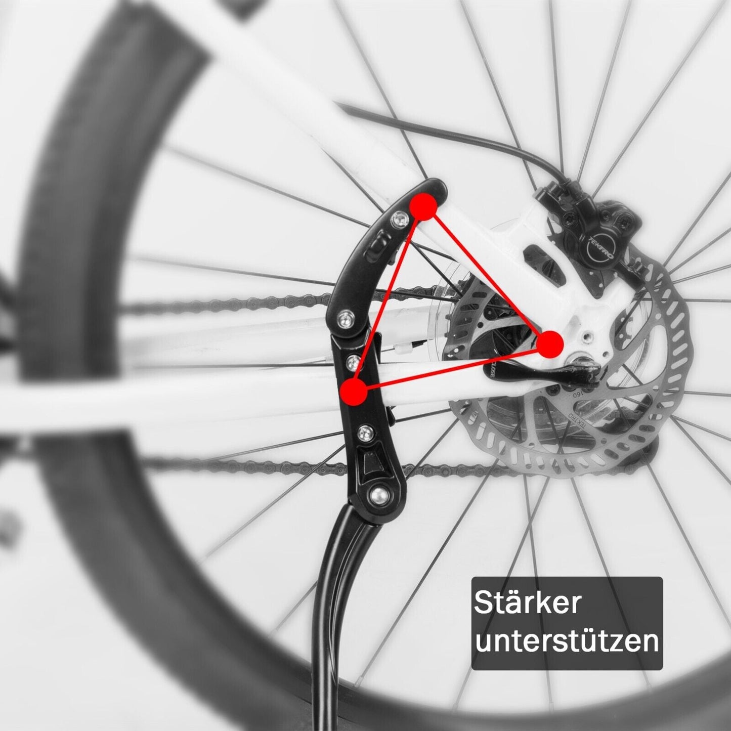 ROCKBROS cykelstativ højdejusterbar sidestativ justerbar 24-29 tommer aluminium
