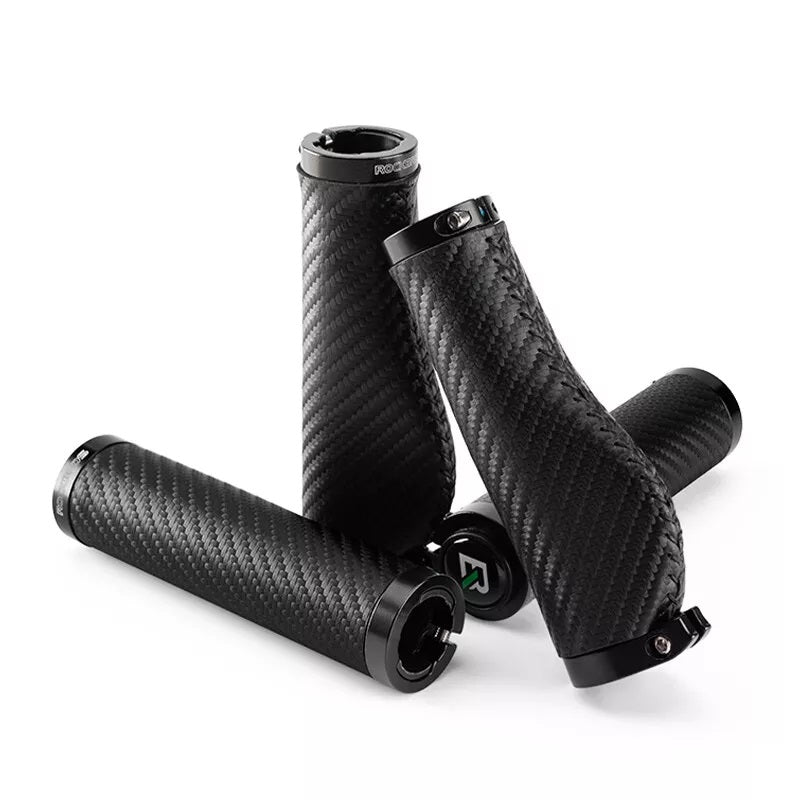 ROCKBROS Cykelgreb Carbon Mønster Cykelhåndtag Dobbeltlås 22,2 mm