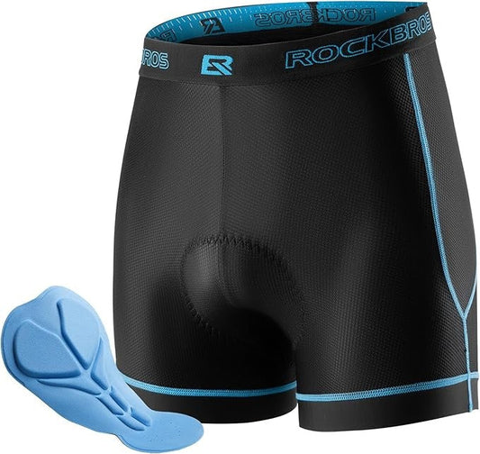 ROCKBROS cykelshorts til mænd med 4D sædepolstring Åndbart cykelundertøj Polstret cykelundertøj Kort elastisk MTB landevejscykel M-3XL
