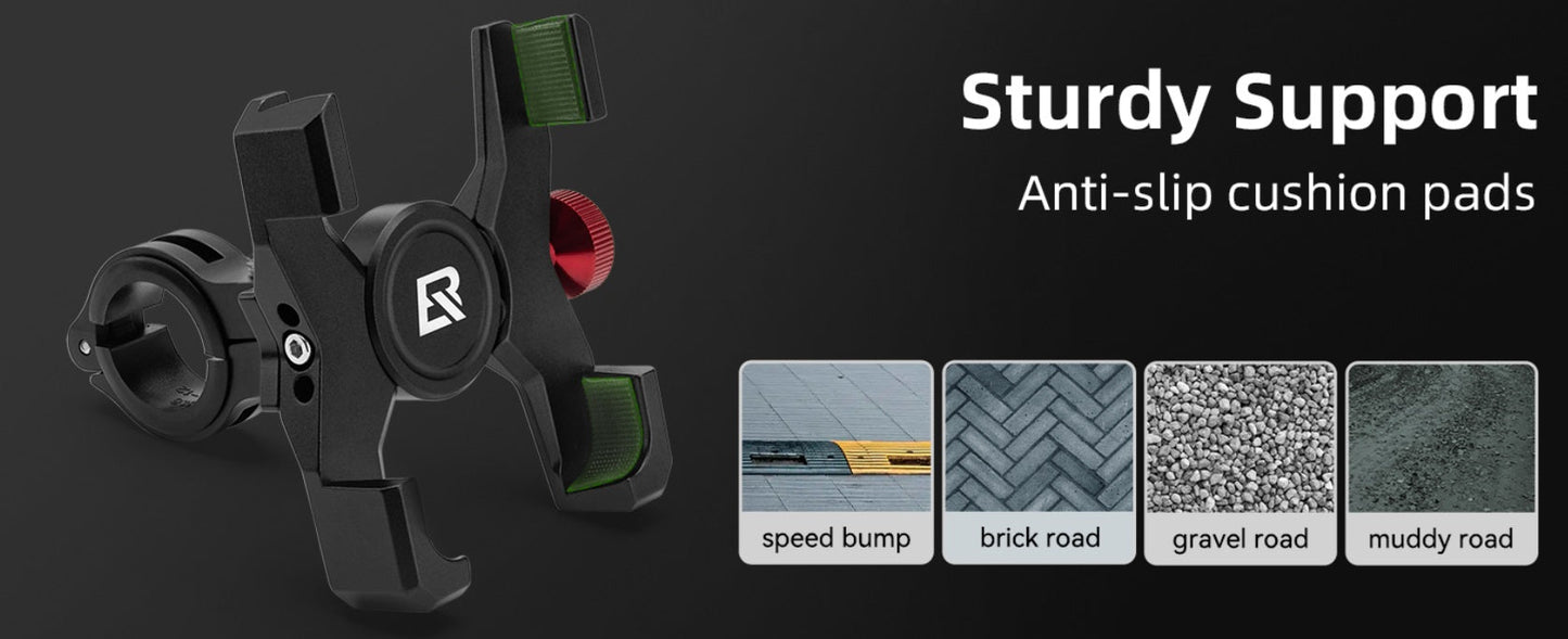 ROCKBROS cykel mobiltelefon holder styr telefon holder til smartphone 4,7-7,09 tommer