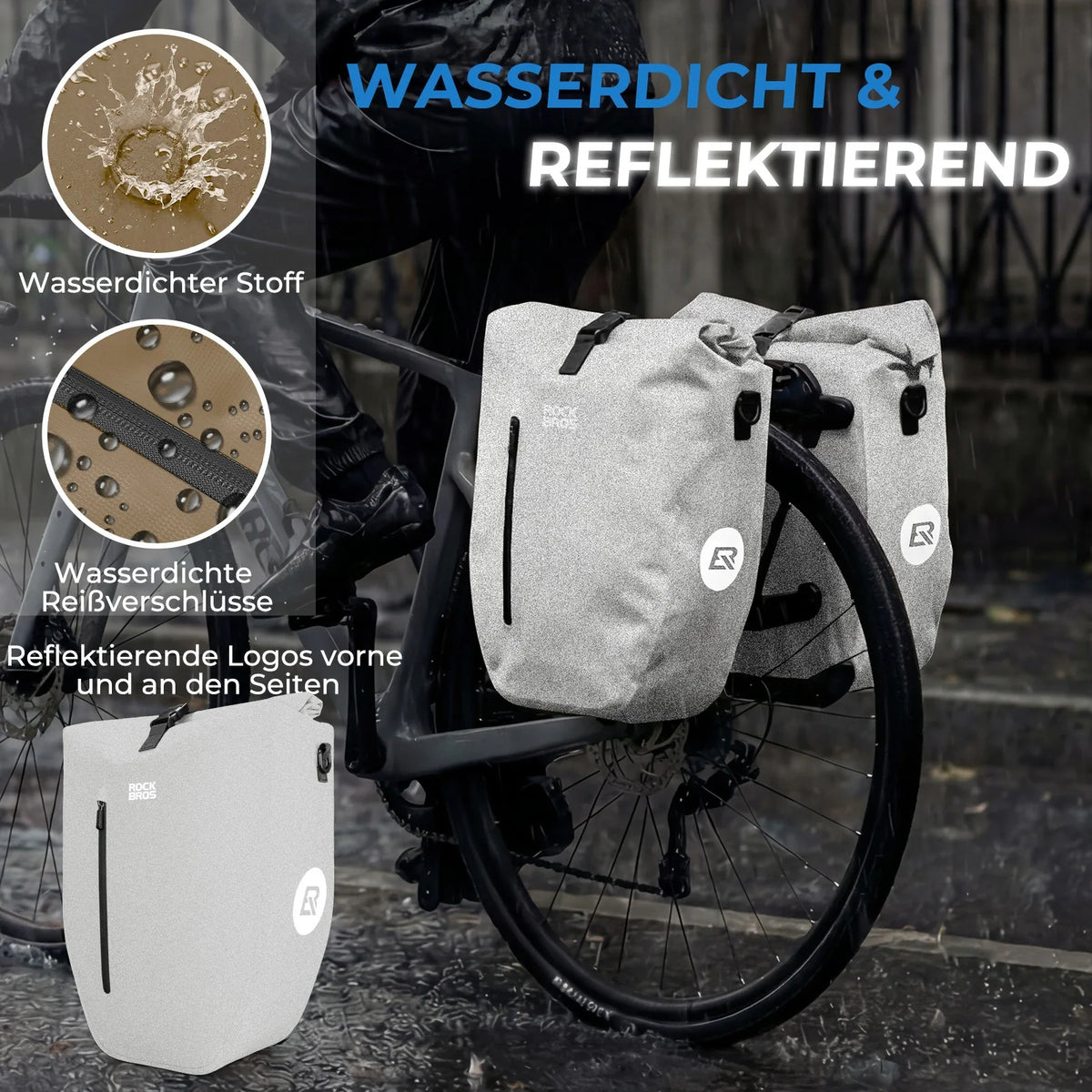 ROCKBROS 15L-20L Cykel bagagebærertaske 3-i-1