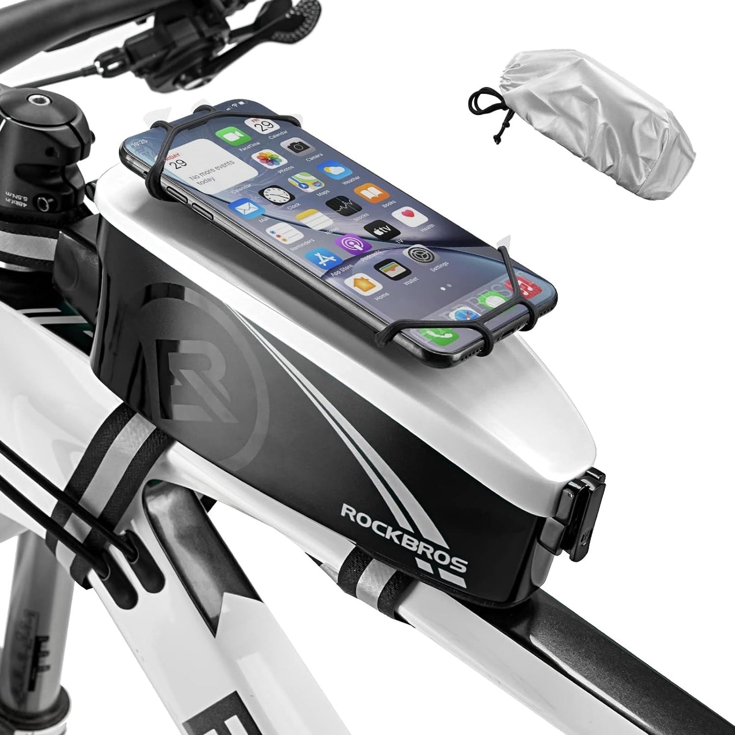 ROCKBROS cykeltaske steltaske med mobiltelefonholder til 4-6,5 tommer mobiltelefon