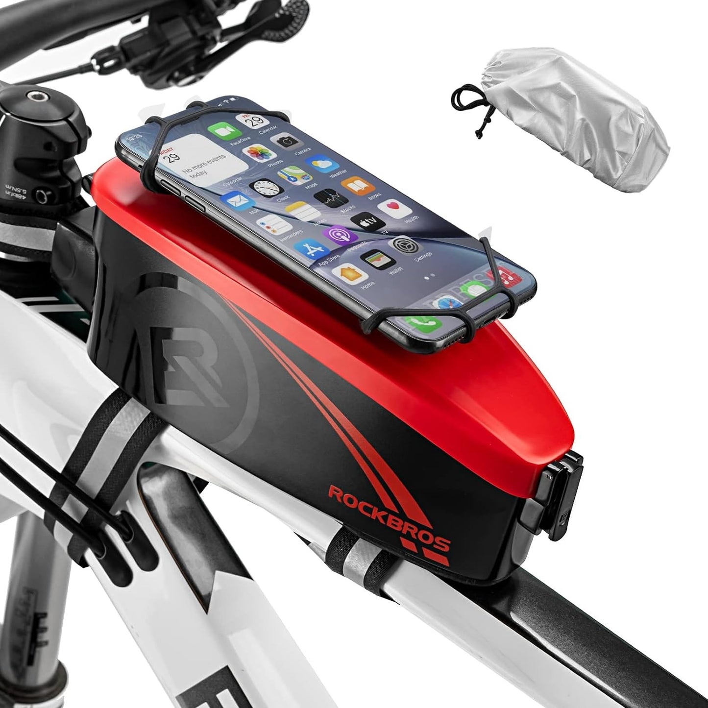 ROCKBROS cykeltaske steltaske med mobiltelefonholder til 4-6,5 tommer mobiltelefon