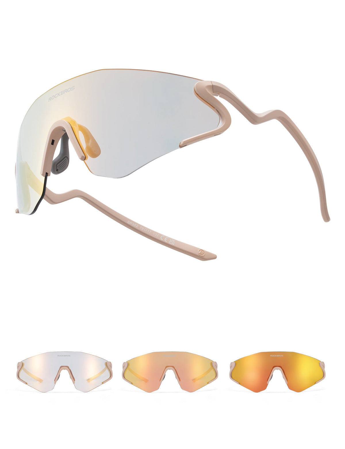 ROCKBROS Fotokrom Cykelbrille med UV400 Beskyttelse