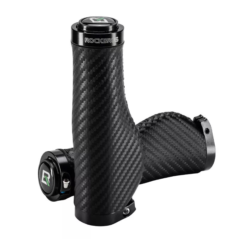 ROCKBROS Cykelgreb Carbon Mønster Cykelhåndtag Dobbeltlås 22,2 mm