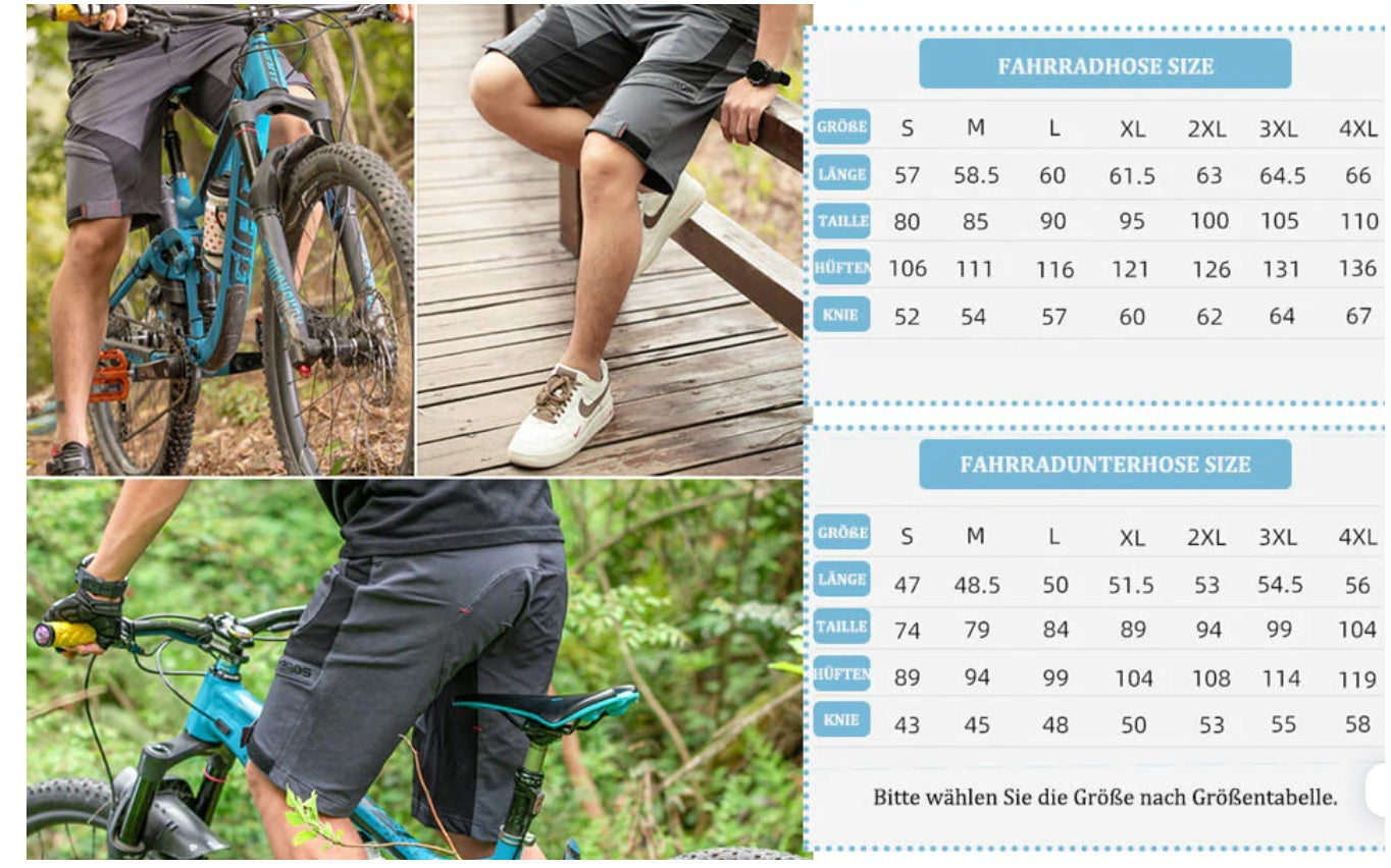 ROCKBROS Elite Shorts med indershorts og polstring til mænd sort