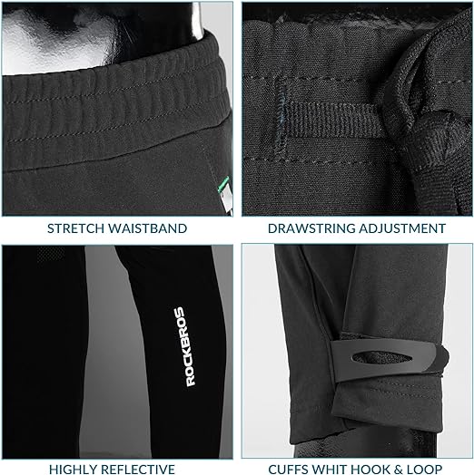 ROCKBROS Cykelbukser vindtætte lange bukser Sport størrelse M-4XL