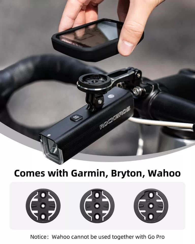 ROCKBROS cykelcomputerholder til Garmin Bryton Wahoo GPS styrholder aluminium