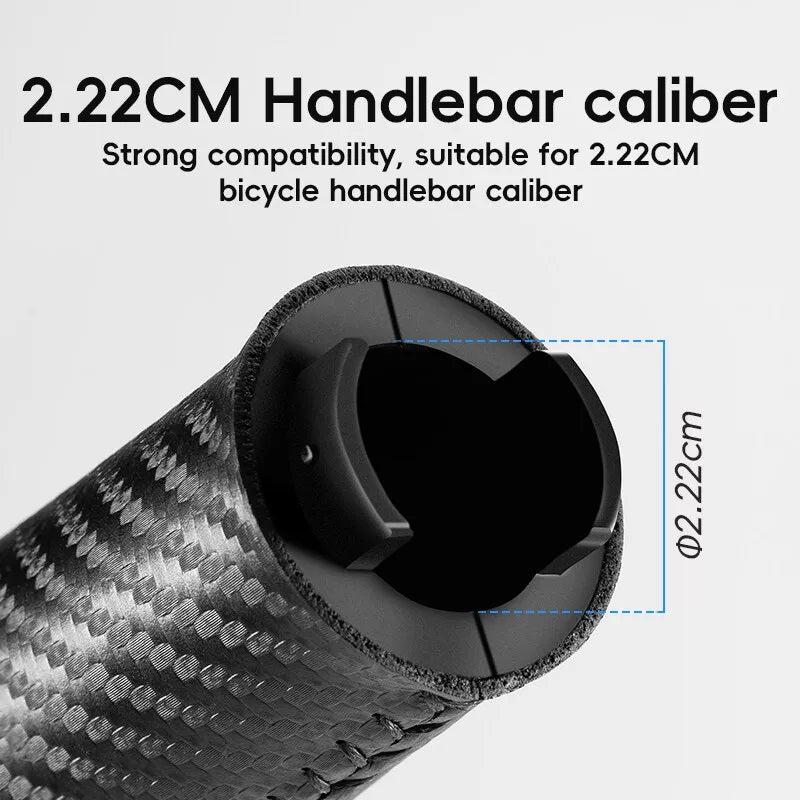 ROCKBROS Cykelgreb Carbon Mønster Cykelhåndtag Dobbeltlås 22,2 mm