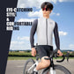 ROCKBROS langærmet cykeltrøje herre cykeltrøje Åndbar hurtigtørrende cykeltøj Lynlås med 3 lommer T-shirt til mænd landevejscykel MTB europæisk str.